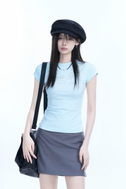 Spicy Girl Slim-Fit Short Sleeve T-Shirt - 