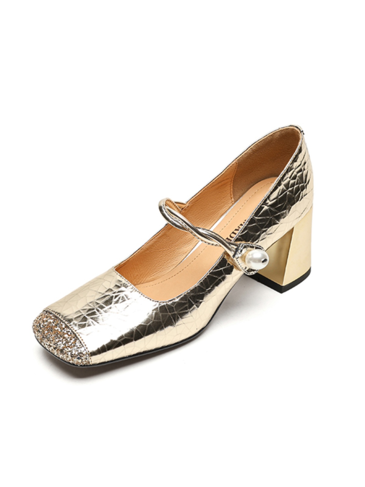 Spliced Sheepskin High Heeled Chunky Mary Jane Shoes for Women - Square Toe, Plus Size, Spring Summer 2025 Fashion Spliced Sheepskin High Heeled Chunky Mary Jane Shoes for Women - Square Toe, Plus Size, Spring Summer 2025 Fashion