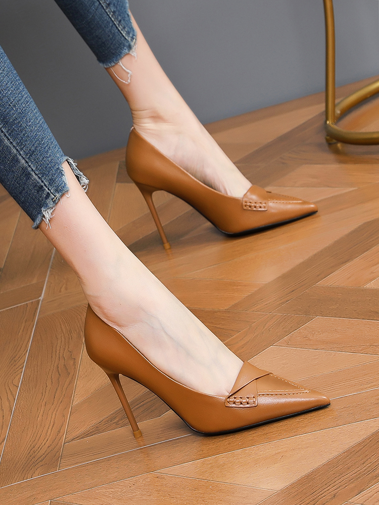 Spring 2025 Women's High Heels, Sexy Pointed Toe Shallow Mouth Thin Heels, Versatile Commuter Professional Shoes for Modern Style Spring 2025 Women's High Heels, Sexy Pointed Toe Shallow Mouth Thin Heels, Versatile Commuter Professional Shoes for Modern Style