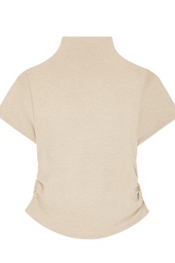 Spring 2025 Women's Red T-shirt, Half High Neck Base Layer Outerwear, Korean Style Fashion Top