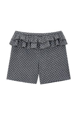 Spring Gray Polka Dot Lace Girl Shorts - Trendy Y2K Style Summer Fashion for Kids