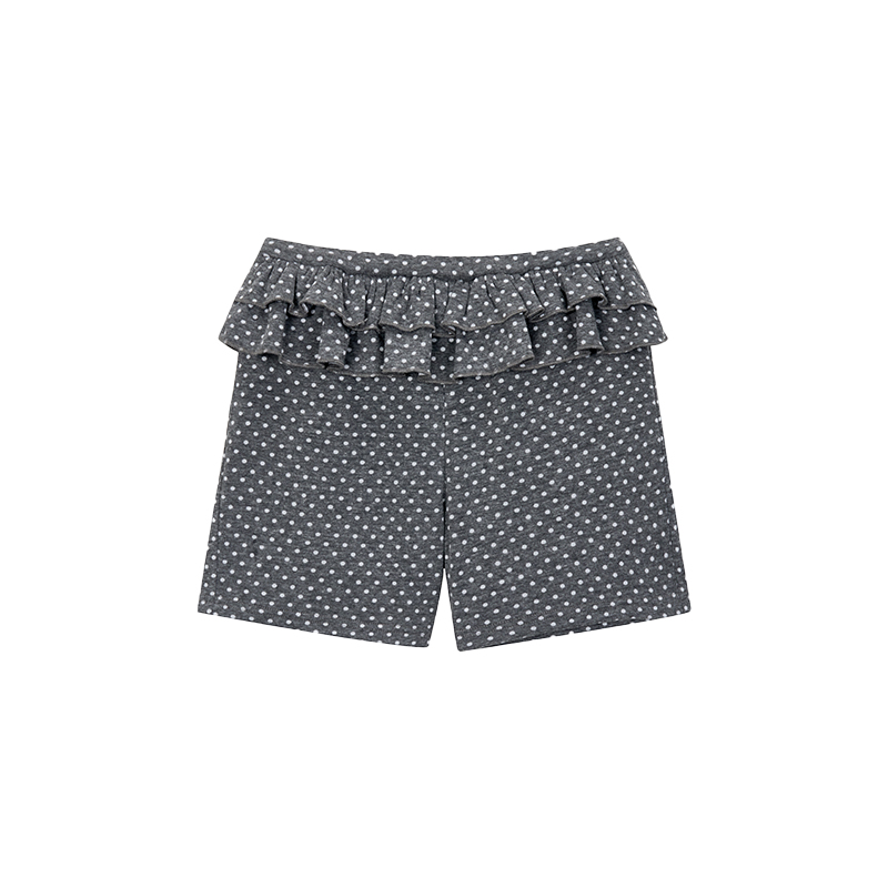 Spring Gray Polka Dot Lace Girl Shorts - Trendy Y2K Style Summer Fashion for Kids Spring Gray Polka Dot Lace Girl Shorts - Trendy Y2K Style Summer Fashion for Kids
