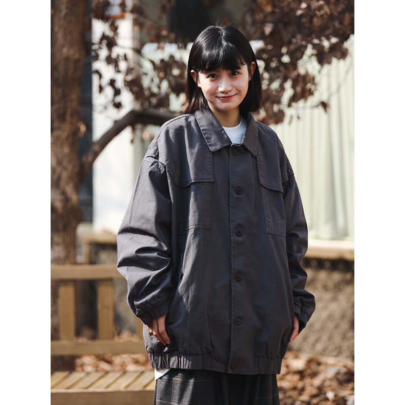 Spring Japanese City Boy Loose Shirt Jacket for Women - Vintage Workwear Style Versatile Coat for Men, Casual Streetwear Fashion Spring Japanese City Boy Loose Shirt Jacket for Women - Vintage Workwear Style Versatile Coat for Men, Casual Streetwear Fashion