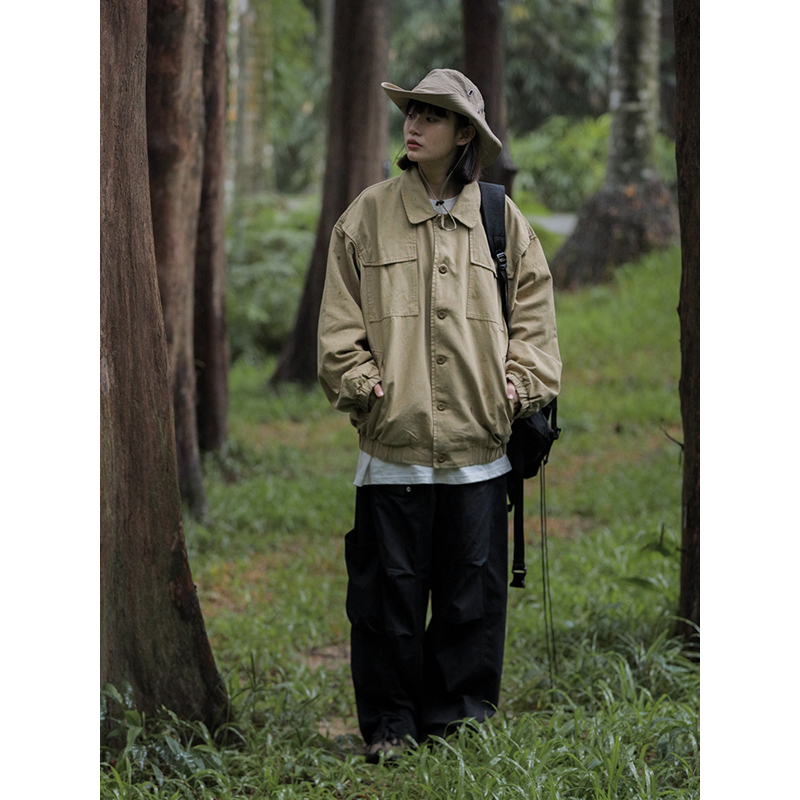 Spring Japanese City Boy Loose Shirt Jacket for Women - Vintage Workwear Style Versatile Coat for Men, Casual Streetwear Fashion Spring Japanese City Boy Loose Shirt Jacket for Women - Vintage Workwear Style Versatile Coat for Men, Casual Streetwear Fashion