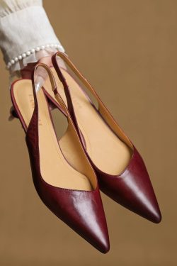Spring Kitten Heel Closed-Toe Sandals for Women - Sexy Office Commuting Style