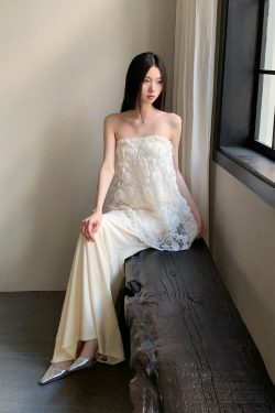 Spring Ode 3D Rose Embroidery Floral Sequin Strapless A-Line Mermaid Dress with Tulle Set - Perfect for Weddings and Parties