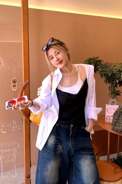 Spring Versatile Slimming Long Sleeve Shirt for Women with Unique Design - Trendy 90s Inspired Fashion Top