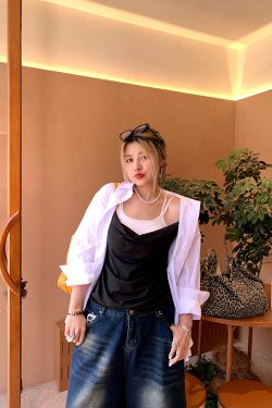 Spring Versatile Slimming Long Sleeve Shirt for Women with Unique Design - Trendy 90s Inspired Fashion Top