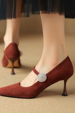 Square Toe High Heel Wedding Shoes for Women - One Strap Thin Heel Design, Stylish Italian-Inspired Footwear