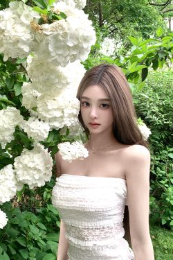 Strapless Summer White Lace Hollow Jacquard Top – Y2K Inspired French Style Outerwear with Gardenia Design