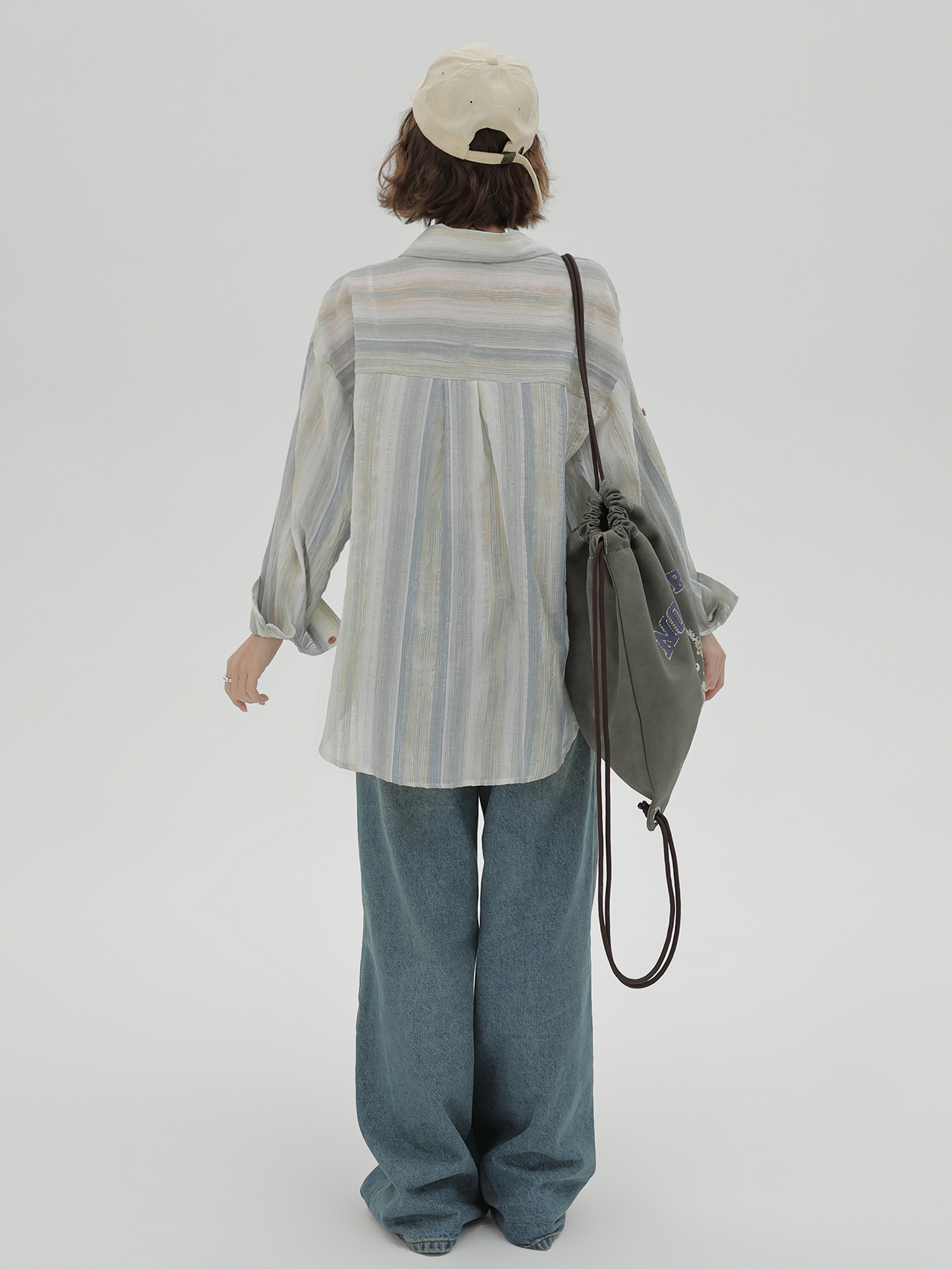 Striped Long Sleeve Shirt for Women - Color-Blocking Loose Sun-Protective Jacket Top for Spring & Autumn, Versatile Fashion Essential Striped Long Sleeve Shirt for Women - Color-Blocking Loose Sun-Protective Jacket Top for Spring & Autumn, Versatile Fashion Essential