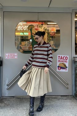 Striped Retro Academy Polo Shirt - Vintage Style, 90s Inspired, Perfect for Casual Outfits