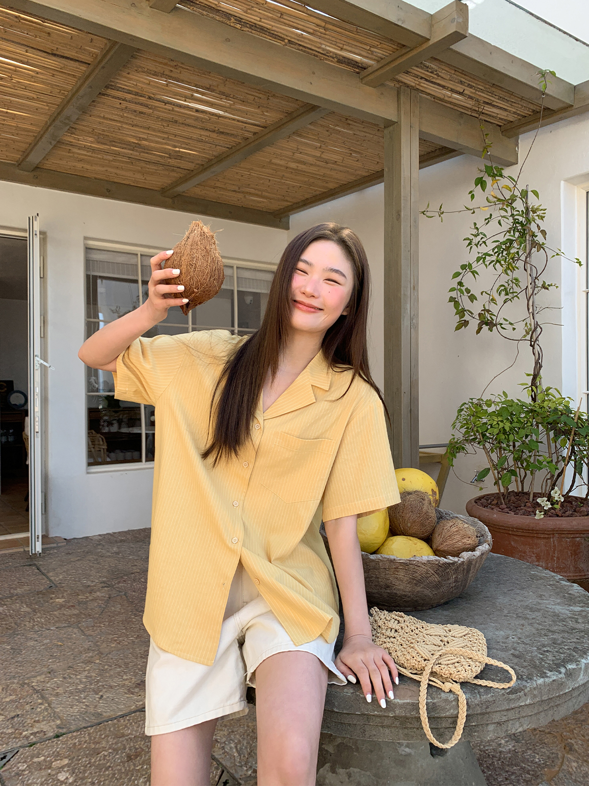 Striped Short-Sleeve Shirt for Women - Loose-Fitting Summer Blouse, Stylish 2025 Niche Design, Trendy Casual Top Striped Short-Sleeve Shirt for Women - Loose-Fitting Summer Blouse, Stylish 2025 Niche Design, Trendy Casual Top