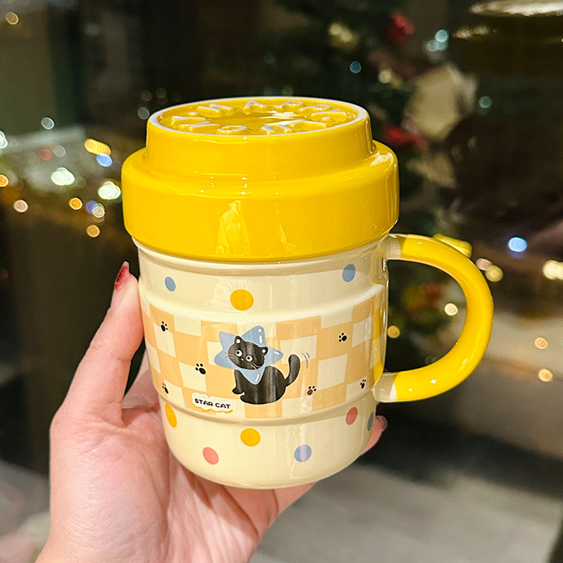 Stylish Ceramic Travel Coffee Cup with Lid - Unique Design, High-Quality Tea Mug for Women, Ideal Gift for Coffee Lovers Stylish Ceramic Travel Coffee Cup with Lid - Unique Design, High-Quality Tea Mug for Women, Ideal Gift for Coffee Lovers