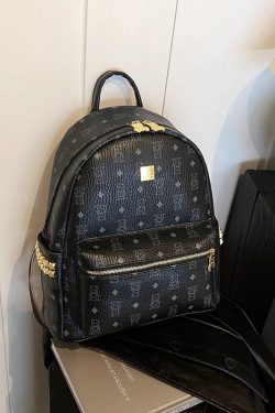 Stylish High-End Double Shoulder Backpack 2024 Women's Versatile Bag for School & Everyday Use, Trendy Maiduo Bear Design