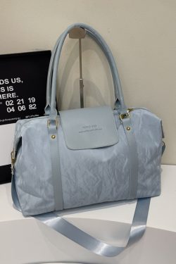 Stylish Lightweight Waterproof Travel Bag for Women - Large Capacity Commuter Shoulder Luggage for Short-Distance Business Trips