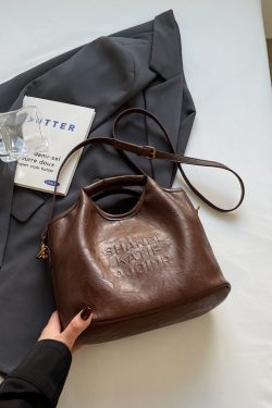 Stylish Women's Casual Crossbody Tote Bag with Letter Design - High-End Quality 2025 Fashion Handbag