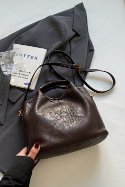 Stylish Women's Casual Crossbody Tote Bag with Letter Design - High-End Quality 2025 Fashion Handbag