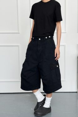 Summer 2025 Men's Unisex Loose Wide-Leg Cargo Shorts - 7-Point Pants for Casual Style