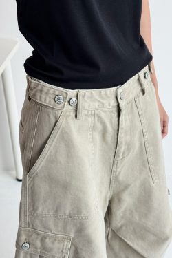 Summer 2025 Men's Unisex Loose Wide-Leg Cargo Shorts - 7-Point Pants for Casual Style