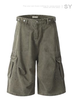 Summer 2025 Men's Unisex Loose Wide-Leg Cargo Shorts - 7-Point Pants for Casual Style