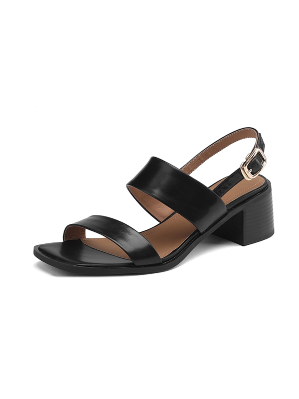 Summer 2025 Open Toe Chunky Heeled Sandals for Women in Top Layer Cowhide - Stylish High Heels for Trendy Outfits Summer 2025 Open Toe Chunky Heeled Sandals for Women in Top Layer Cowhide - Stylish High Heels for Trendy Outfits