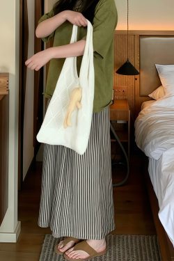 Summer 2025 Striped Wide-Leg Pants for Women - Thin, Loose, Casual Nine-Point Plus Size Trousers