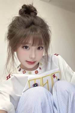 Summer 2025 Women's American Hip-Hop Style Embroidered Short Sleeve T-Shirt - Trendy Couple Streetwear Top