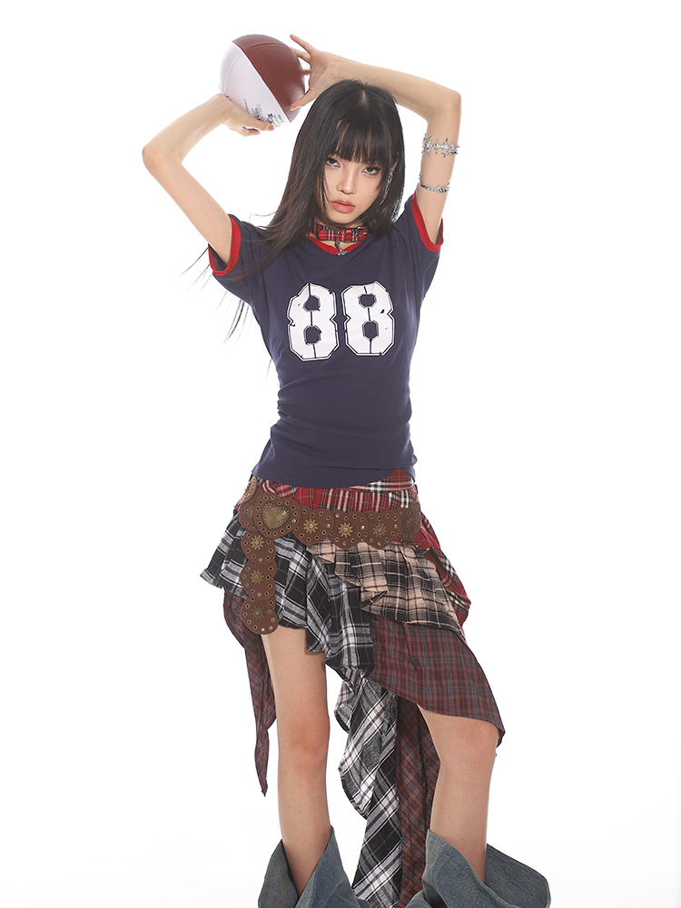 Summer 2025 Women’s Patchwork Plaid Irregular Multi-Layer Cake Skirt - Hot Girl American Style Fashion Summer 2025 Women’s Patchwork Plaid Irregular Multi-Layer Cake Skirt - Hot Girl American Style Fashion