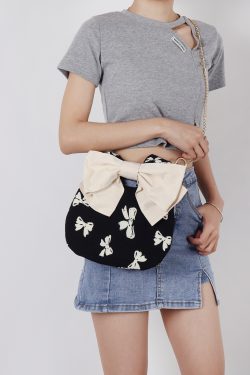 Summer Cute Bowknot Clutch Bag for Women - Soft Trendy Crossbody Bag with Original Niche Design