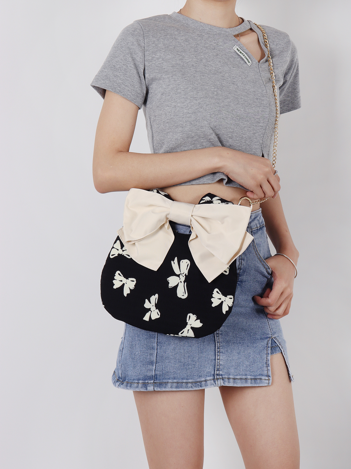 Summer Cute Bowknot Clutch Bag for Women - Soft Trendy Crossbody Bag with Original Niche Design Summer Cute Bowknot Clutch Bag for Women - Soft Trendy Crossbody Bag with Original Niche Design