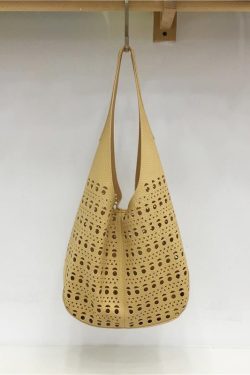 Summer French Hollow Carved Tote Bag - Large Capacity Versatile Commuter Shoulder Bag for Stylish Outings