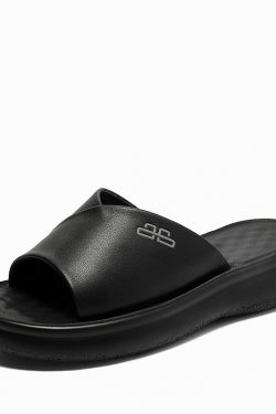 Summer Italian-Style Soft-Soled Leather Sandals for Women - Non-Fatiguing 3.5 cm Heels, Comfortable and Stylish