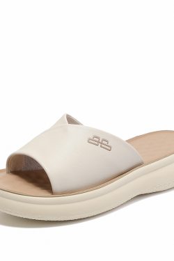 Summer Italian-Style Soft-Soled Leather Sandals for Women - Non-Fatiguing 3.5 cm Heels, Comfortable and Stylish