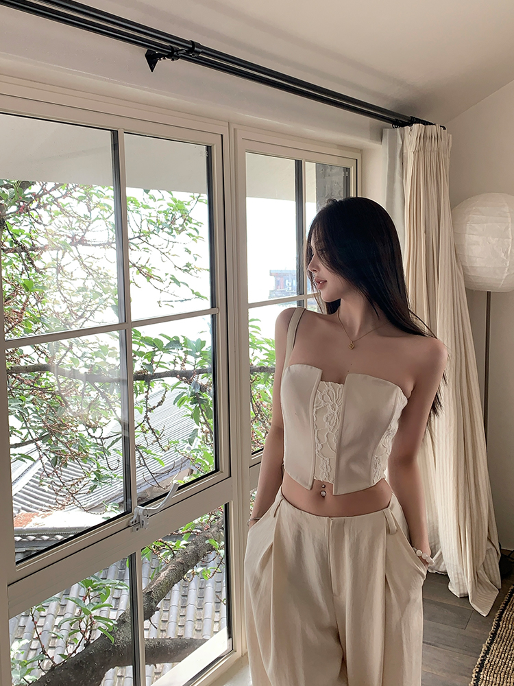 Summer Lace Splicing Fishbone Bustier & Short Skirt Two-Piece Set - Sweet Desire Aesthetic, Perfect for 90s or Y2K Style Outfits Summer Lace Splicing Fishbone Bustier & Short Skirt Two-Piece Set - Sweet Desire Aesthetic, Perfect for 90s or Y2K Style Outfits