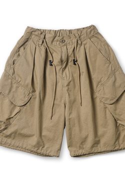 Summer Loose Fit Large Size Men's Cargo Shorts with Drawstring - Trendy Japanese Style Fashion for Casual Wear