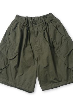 Summer Loose Fit Large Size Men's Cargo Shorts with Drawstring - Trendy Japanese Style Fashion for Casual Wear