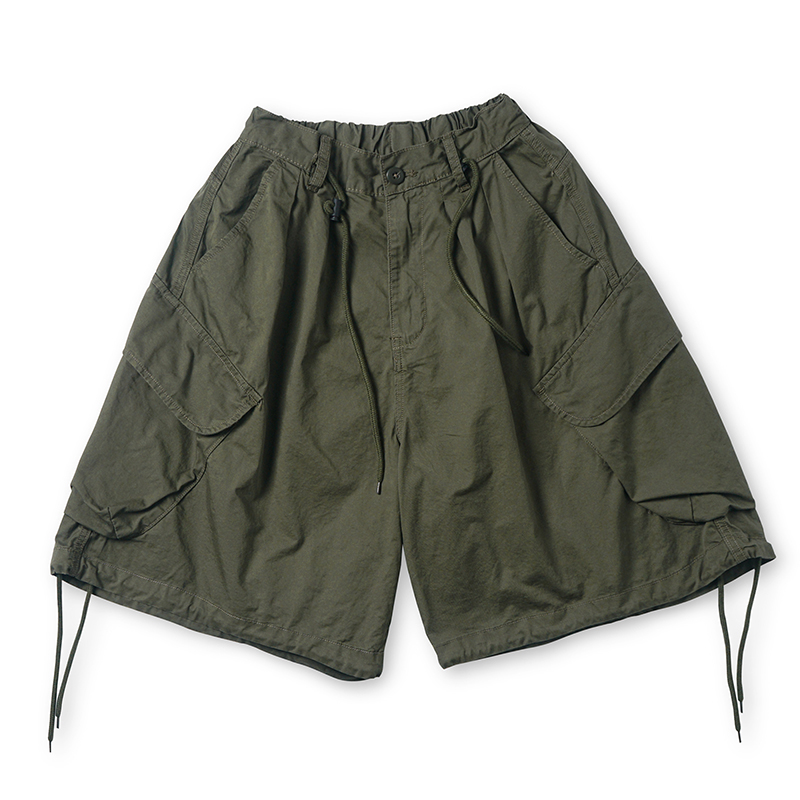 Summer Loose Fit Large Size Men's Cargo Shorts with Drawstring - Trendy Japanese Style Fashion for Casual Wear Summer Loose Fit Large Size Men's Cargo Shorts with Drawstring - Trendy Japanese Style Fashion for Casual Wear