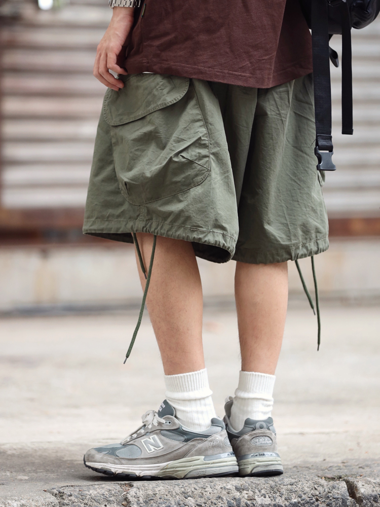 Summer Loose Fit Large Size Men's Cargo Shorts with Drawstring - Trendy Japanese Style Fashion for Casual Wear Summer Loose Fit Large Size Men's Cargo Shorts with Drawstring - Trendy Japanese Style Fashion for Casual Wear