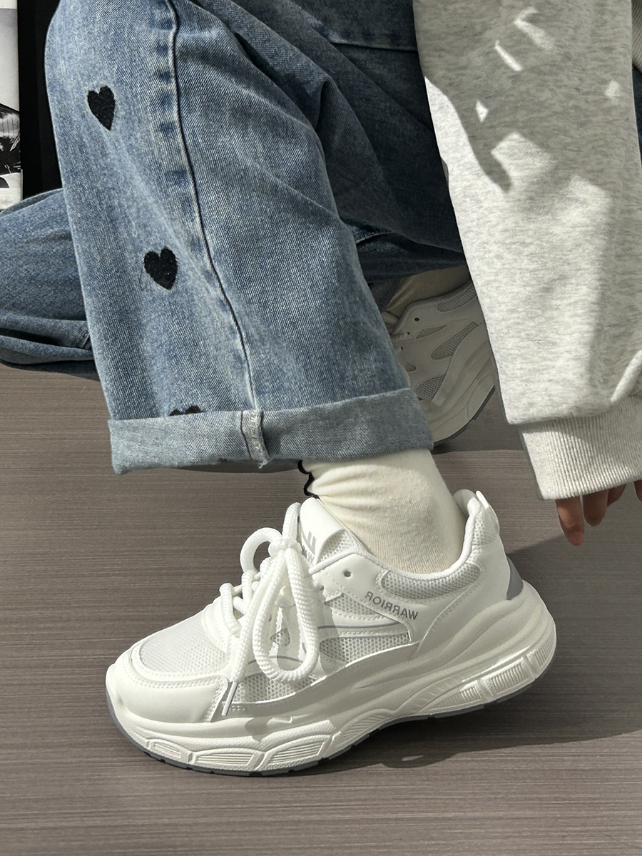 Summer Mesh Breathable Casual Old Daddy Shoes for Women - Lightweight White Sneakers for 2025 Y2K Style Summer Mesh Breathable Casual Old Daddy Shoes for Women - Lightweight White Sneakers for 2025 Y2K Style