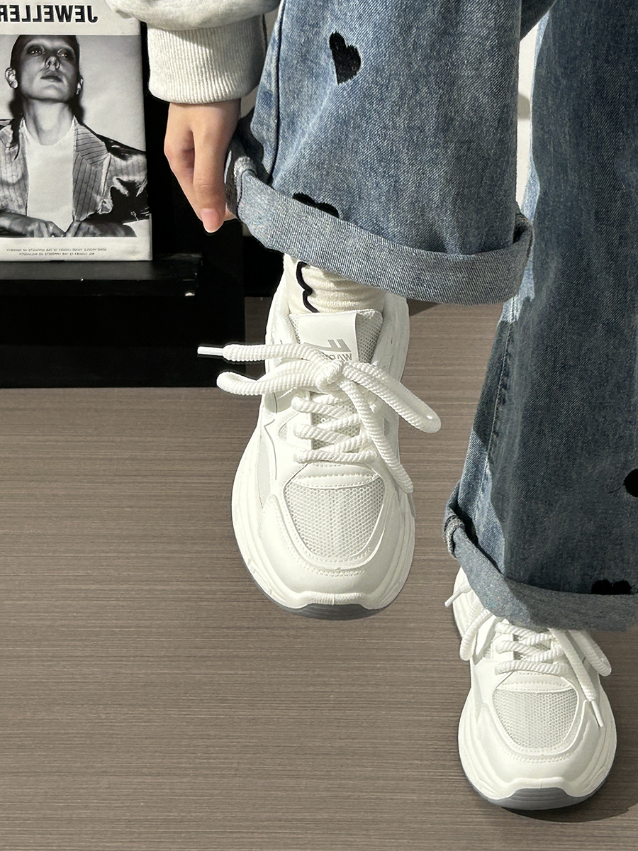 Summer Mesh Breathable Casual Old Daddy Shoes for Women - Lightweight White Sneakers for 2025 Y2K Style Summer Mesh Breathable Casual Old Daddy Shoes for Women - Lightweight White Sneakers for 2025 Y2K Style