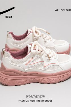 Summer Mesh Breathable Casual Old Daddy Shoes for Women - Lightweight White Sneakers for 2025 Y2K Style