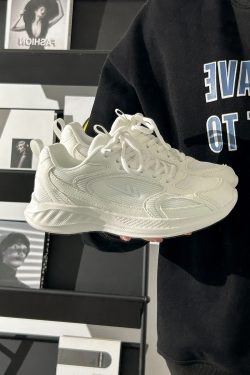 Summer Mesh Breathable Casual Old Daddy Shoes for Women - Lightweight White Sneakers for 2025 Y2K Style