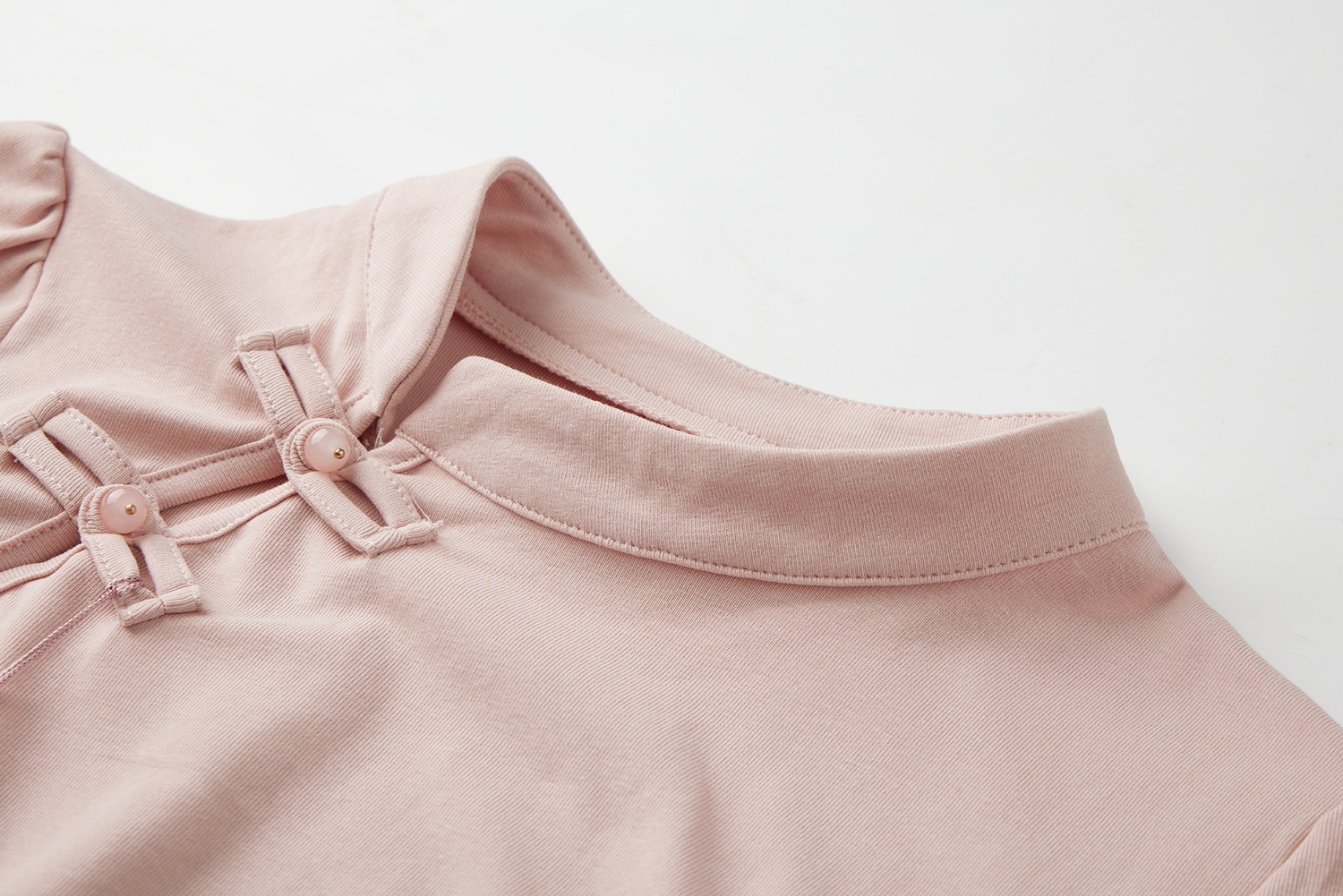 Summer Pink Cropped T-Shirt for Women, Chinese-Style Buttoned Short Sleeve, Slim-Fit Waist-Defining Top, American Fashion Summer Pink Cropped T-Shirt for Women, Chinese-Style Buttoned Short Sleeve, Slim-Fit Waist-Defining Top, American Fashion