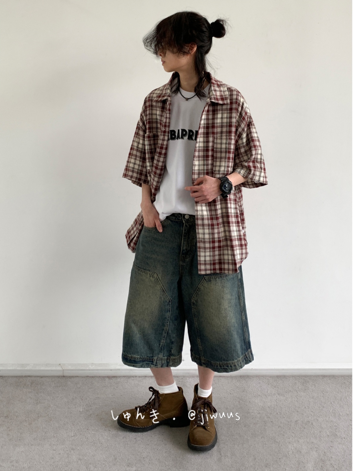 Summer Retro Plaid Short Sleeve Shirt for Men and Women - Casual Loose Fit College Style Work Shirt Summer Retro Plaid Short Sleeve Shirt for Men and Women - Casual Loose Fit College Style Work Shirt