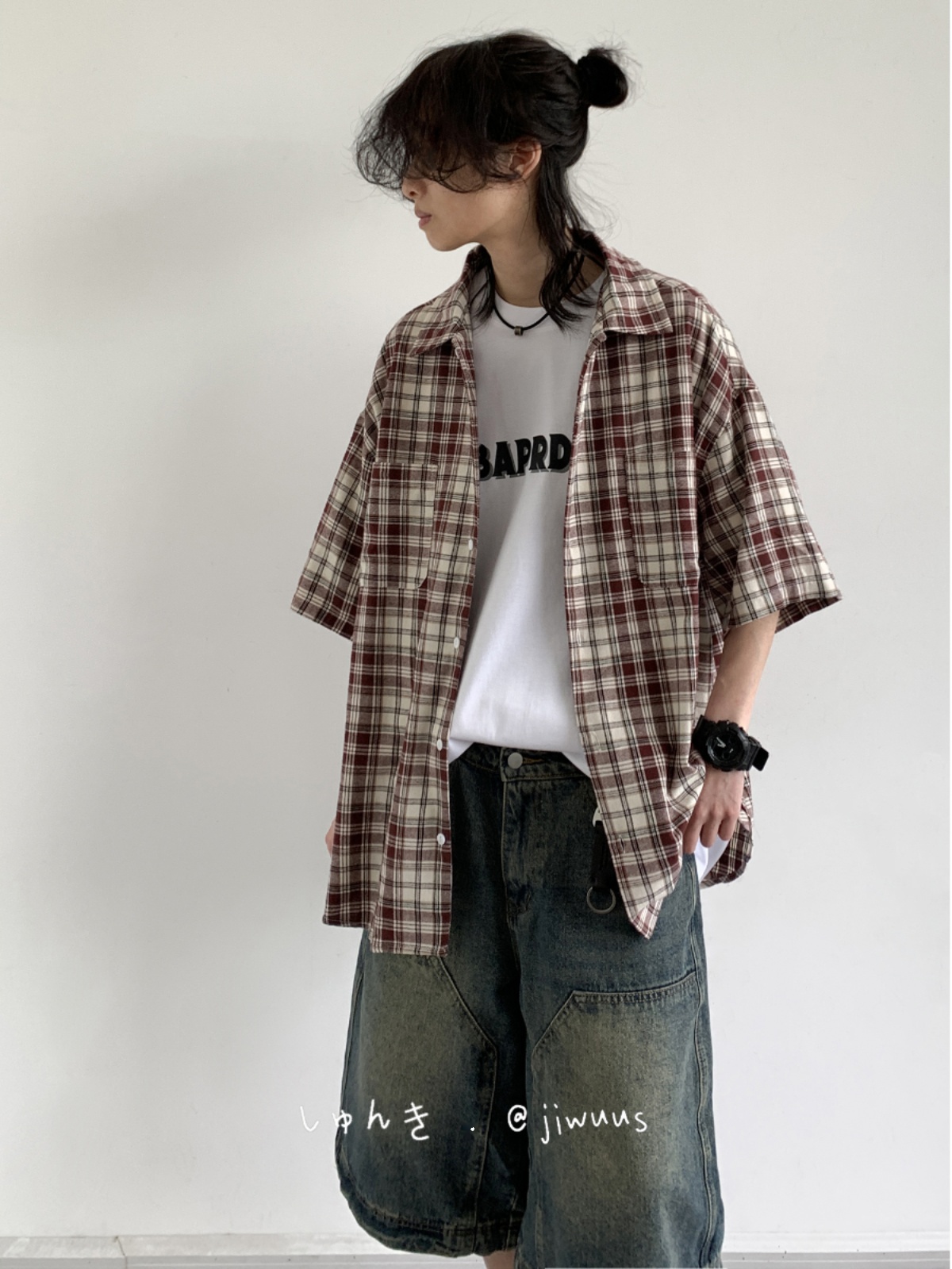 Summer Retro Plaid Short Sleeve Shirt for Men and Women - Casual Loose Fit College Style Work Shirt Summer Retro Plaid Short Sleeve Shirt for Men and Women - Casual Loose Fit College Style Work Shirt