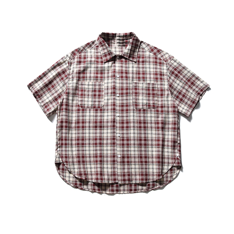 Summer Retro Plaid Short Sleeve Shirt for Men and Women - Casual Loose Fit College Style Work Shirt Summer Retro Plaid Short Sleeve Shirt for Men and Women - Casual Loose Fit College Style Work Shirt