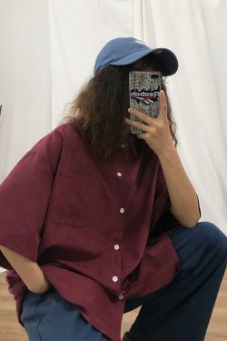 Summer Retro Short Sleeve Shirt in 8 Colors - Casual Hong Kong Style Couples Top, Versatile Korean Fashion