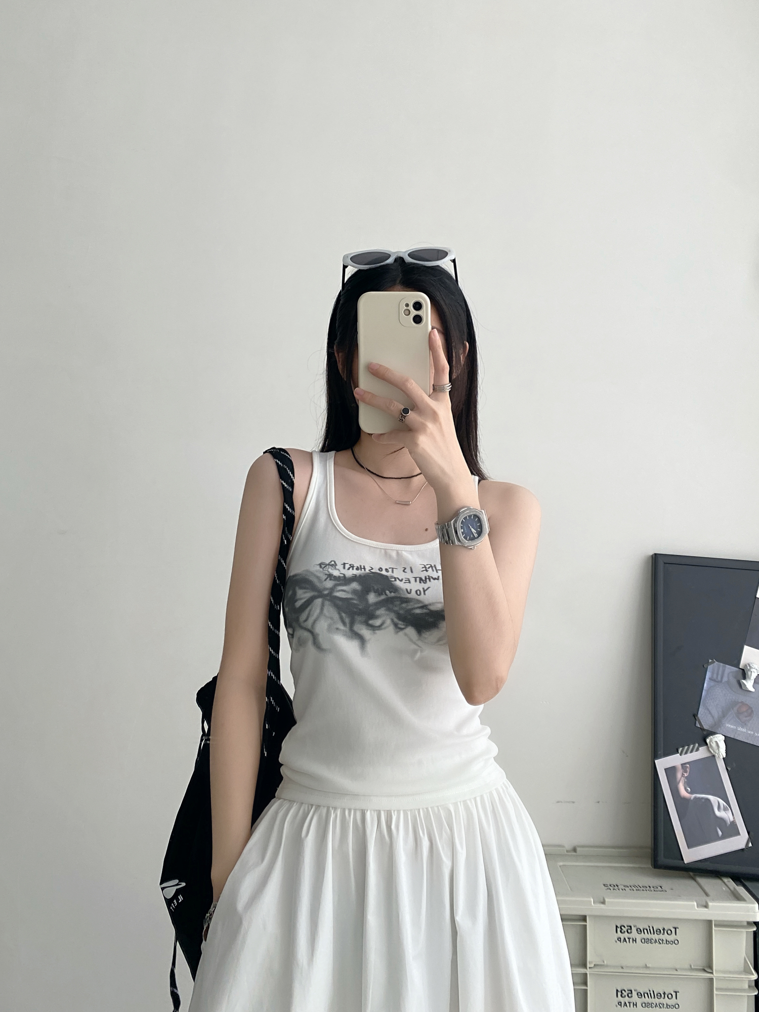 Summer Sleeveless Tank Top for Women - Blurred Sun Grapefruit Smoke Print, 2025 Trendy Inner Wear, Perfect for Layering Summer Sleeveless Tank Top for Women - Blurred Sun Grapefruit Smoke Print, 2025 Trendy Inner Wear, Perfect for Layering