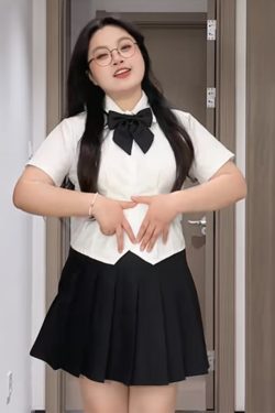 Summer Two-Piece Set for Women - Flattering Pleated Skirt &遮肉 Shirt, Age-Reducing College Style JK Uniform, Perfect for Curvy Figures